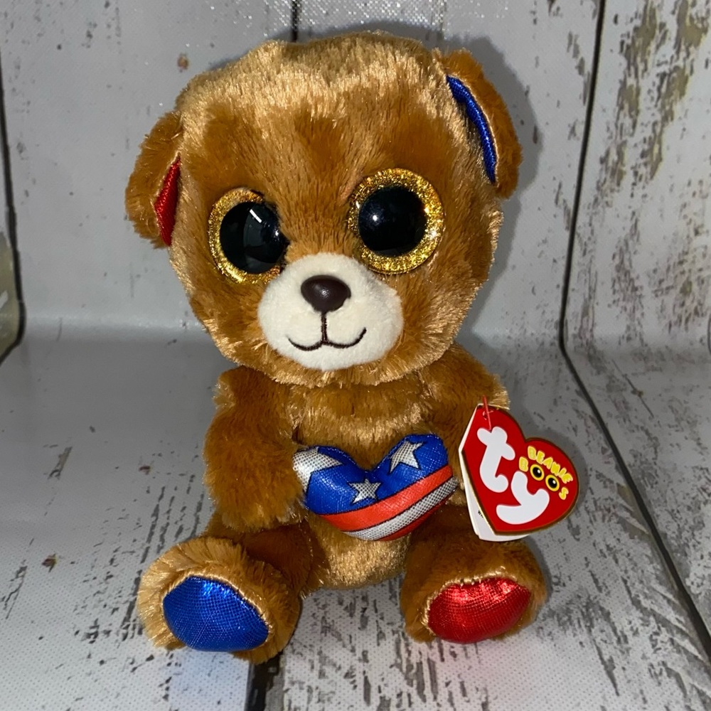 Ty Beanie Boos - STARS the Brown Bear 6” Cracker Barrel Exclusive With Tags